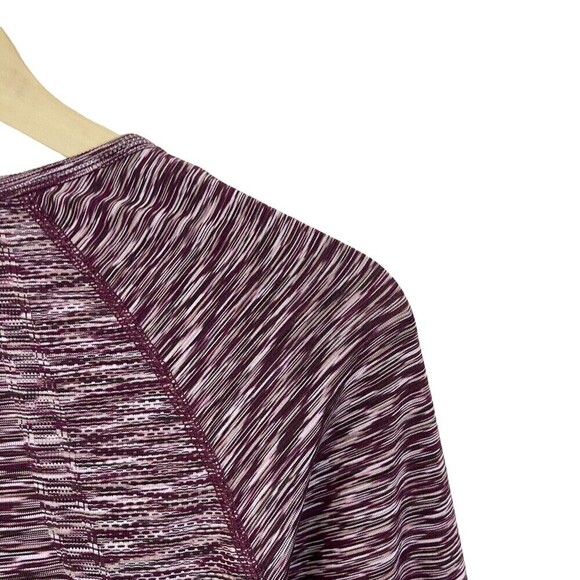 Athleta Small Fastest Track Top Burgundy Space Die Long Sleeve Womens READ - Picture 11 of 13